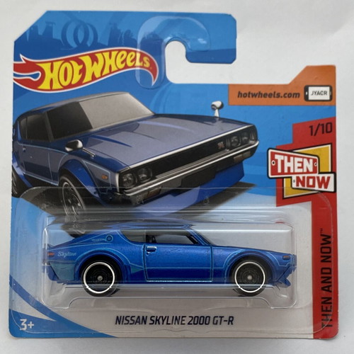 Nissan Skyline 2000 GT-R Hot Wheels Then & Now blue