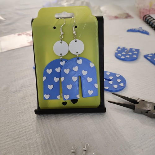Blue Petal 3D printing earrings made to order