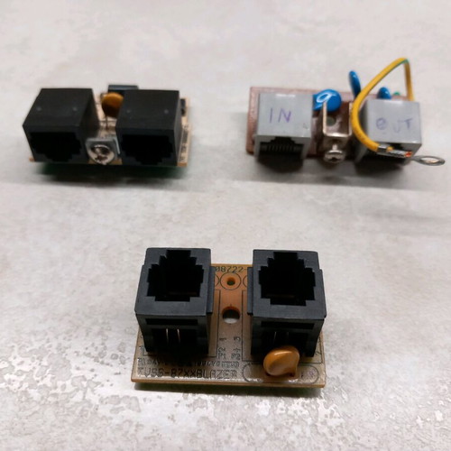 Surge protectors for phone-network line used, set of 3 pieces