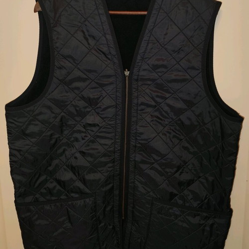 Barbour vest navy blue Large like new