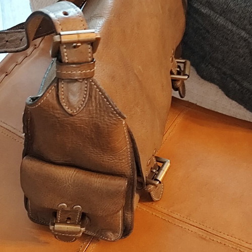 Mulberry Effie olive leather shoulder bag used