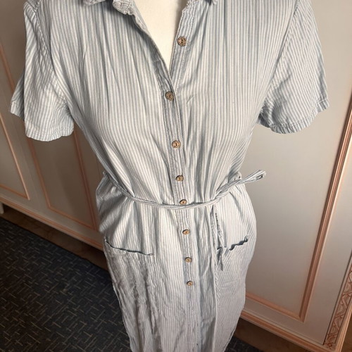 Pull & Bear shirt size S 36 8 like new, white and turquoise