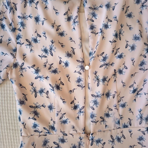 Lipsy London Mini Dress New Light Pink Blue Floral Ruffles Bell Sleeves