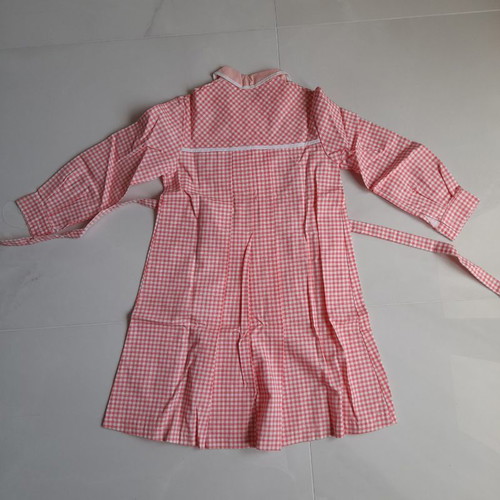 School apron Peiraiki - Patraiki pink new with white collar