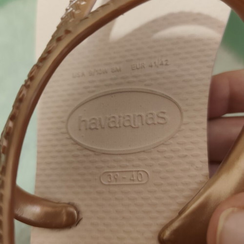 Havaianas sandals new, size 39-40, pink gold