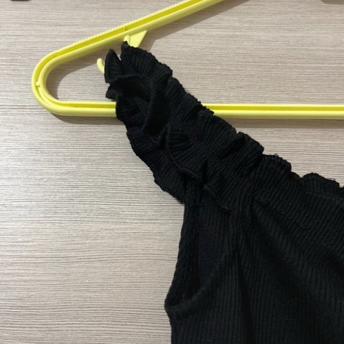 Rib dress black new