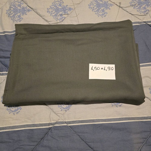Sewing fabric new, remnant in light gray