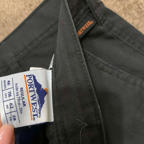 Portwest cargo work pants black like new No 46 XXL