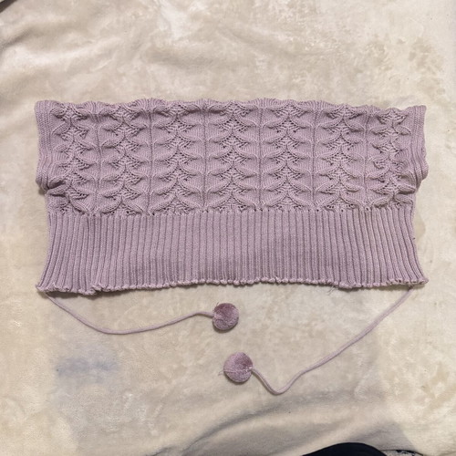 Girls knitted vest cover up like new, purple, size 5 years