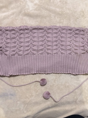 Girls knitted vest cover up like new, purple, size 5 years
