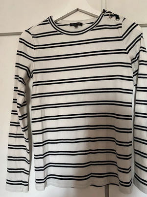 Massimo Dutti Women's Striped Long-Sleeve Top Like New