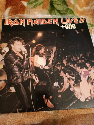 Iron Maiden live +one original greek press vinyl record