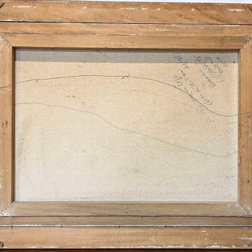 Decorative painting 70x90 Doris used, Michail Papageorgiou with wooden frame