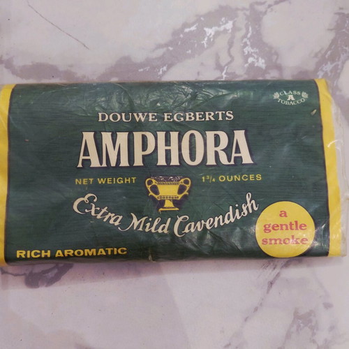 Vintage Amphora pipe tobacco pouches used, 1970s