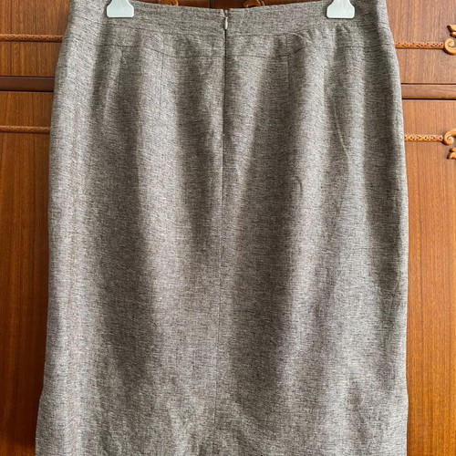 Windsor Branded Linen Skirt with Lining Size 44 New
