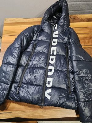 Superdry Men's Puffer Jacket Navy XXL like new