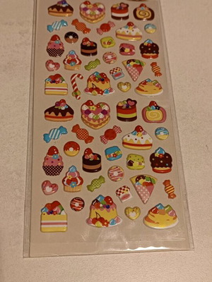 Puffy candy stickers 54 pieces new