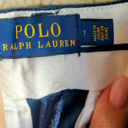 Ralph Lauren linen cotton pants for 7-year-old boy used, blue