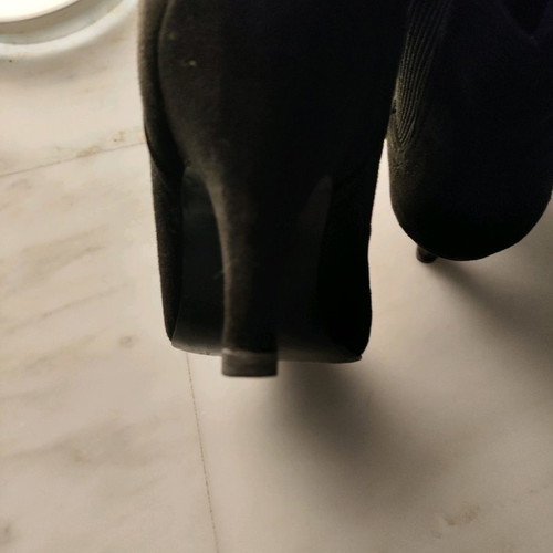 Booties used size 38 black suede with 8 cm heel