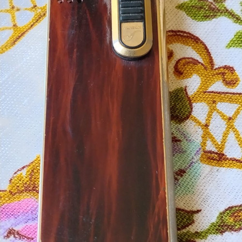 Ronson vintage pipe lighter used, woodgrain finish, 1970s