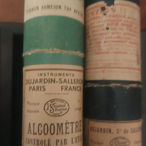 Dujardin-Salleron Alcoometers used, series 174, 1930
