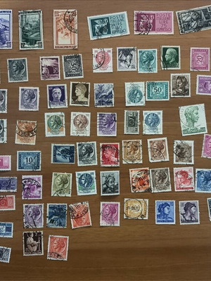 Vintage Italian Stamp Collection used, 90+ stamps