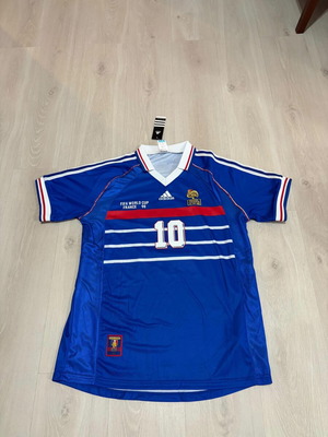 Zinedine Zidane Retro Football Jersey Final 1998 Replica Size XL New