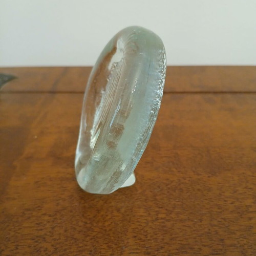 Vintage glass oval frame used, height 8.5 cm