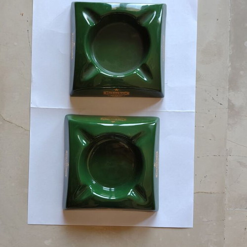 Heineken ceramic ashtrays set of two like new, vintage style