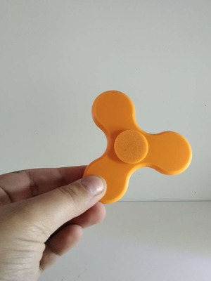 Fidget Spinner new, orange, 3D printed by Maxx