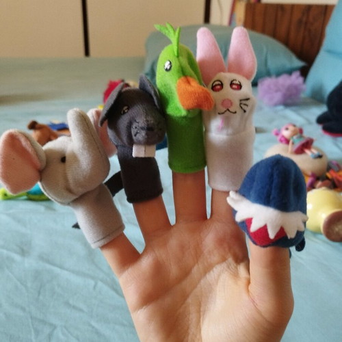 Set of finger puppets with animals new