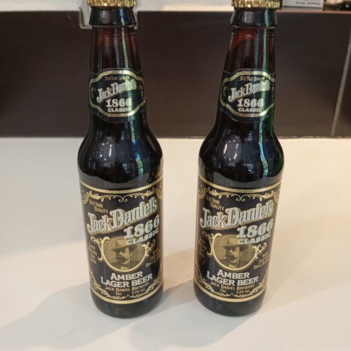 Jack Daniels 1866 Classic Amber Lager Beer vintage sealed bottles