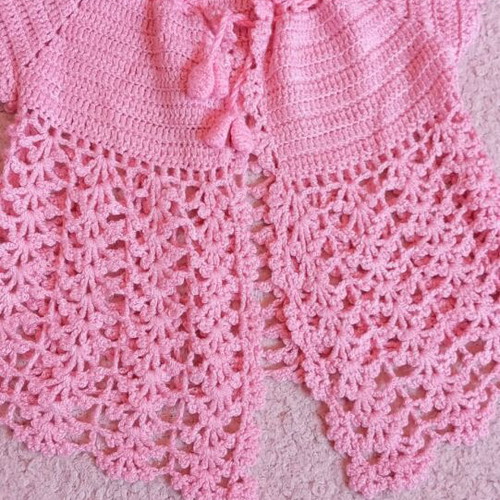 Handmade knitted baby cardigan
