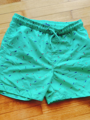 Boys' swim shorts like new, size 158 cm, green, age 13