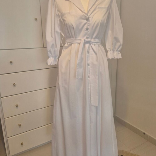 Chaton dress new, cotton, white, fits XS and S