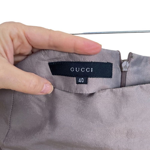 Gucci silk skirt like new, grey-taupe, size 40