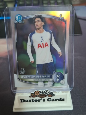 Topps Chrome UCC 2025/26 Tottenham Spurs Luca Williams-Barnett 1st Bowman κάρτα καινούργια