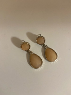 Dangling earrings like new with multicolored stones