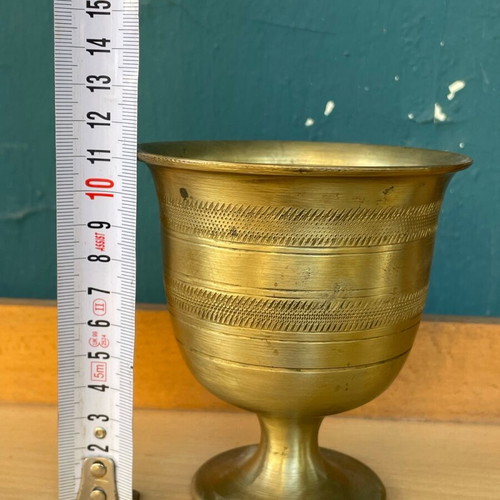 Bronze mortar used, old collectible
