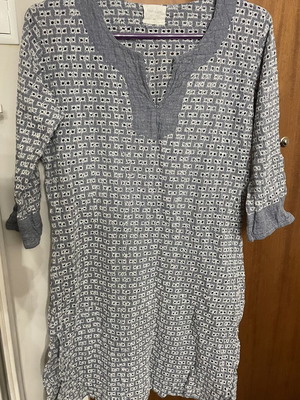 Fullah Sugah Beach Wear cotton perforated with slight elasticity, like new, size S-M, blue