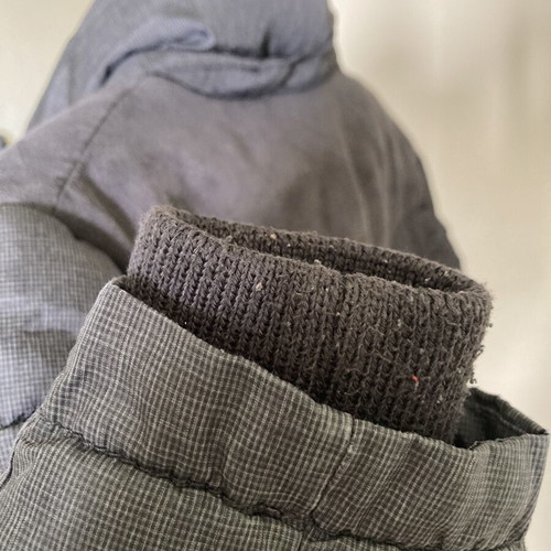 DP…am boy's jacket 3 years 94cm used, gray with fur lining