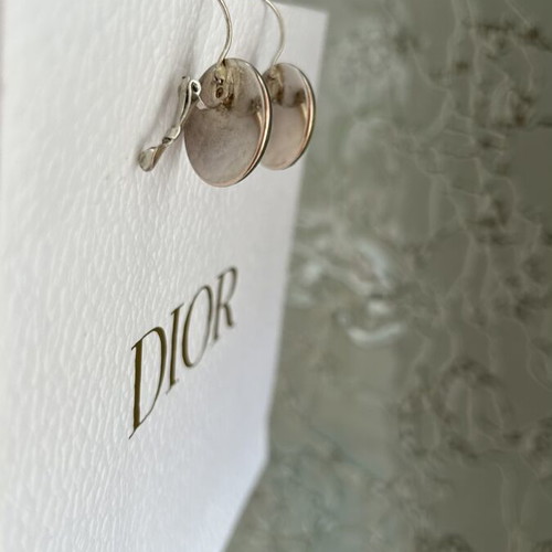 Handmade dangling earrings with warm gold-orange interior, like new