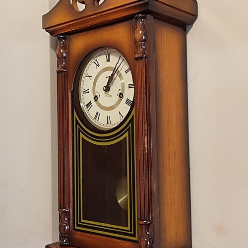 WM Widdop 31 Day Regulator Wooden Wall Clock like new
