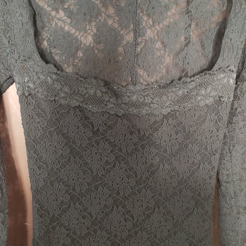 Φόρεμα Sisley μαύρο one size σαν καινούργιο, δαντέλα με εσωτερική επένδυση