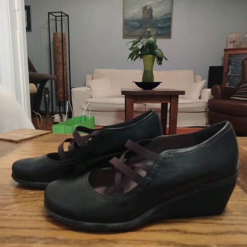 Wonders leather ballerina shoes black like new, size 37