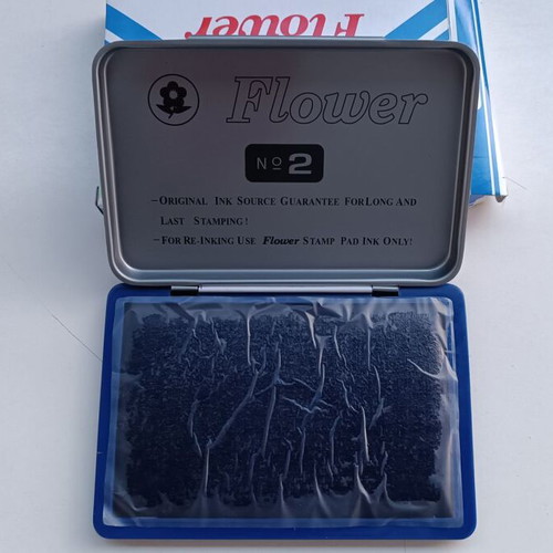 Stamp pads blue No2 Flower, pack of 12, new