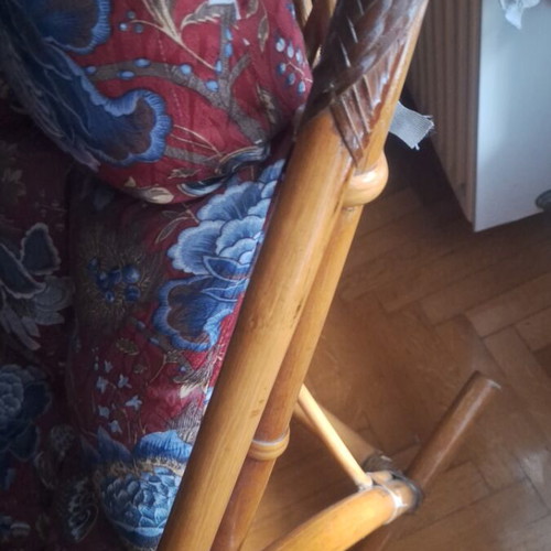 Vintage bamboo rattan rocking chair Boxo luxury like new