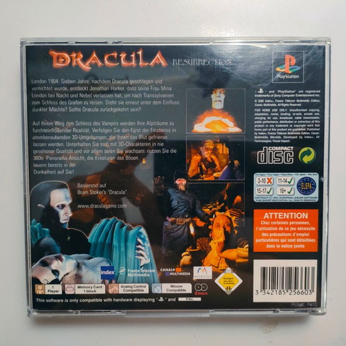 Dracula Resurrection PlayStation PS1 game used, fully functional