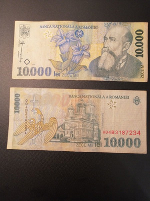 10000 румънски леи 1999 отлично.