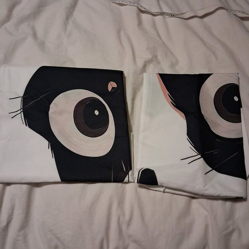 Cat pillowcases set of 2, new, polyester 50x50cm